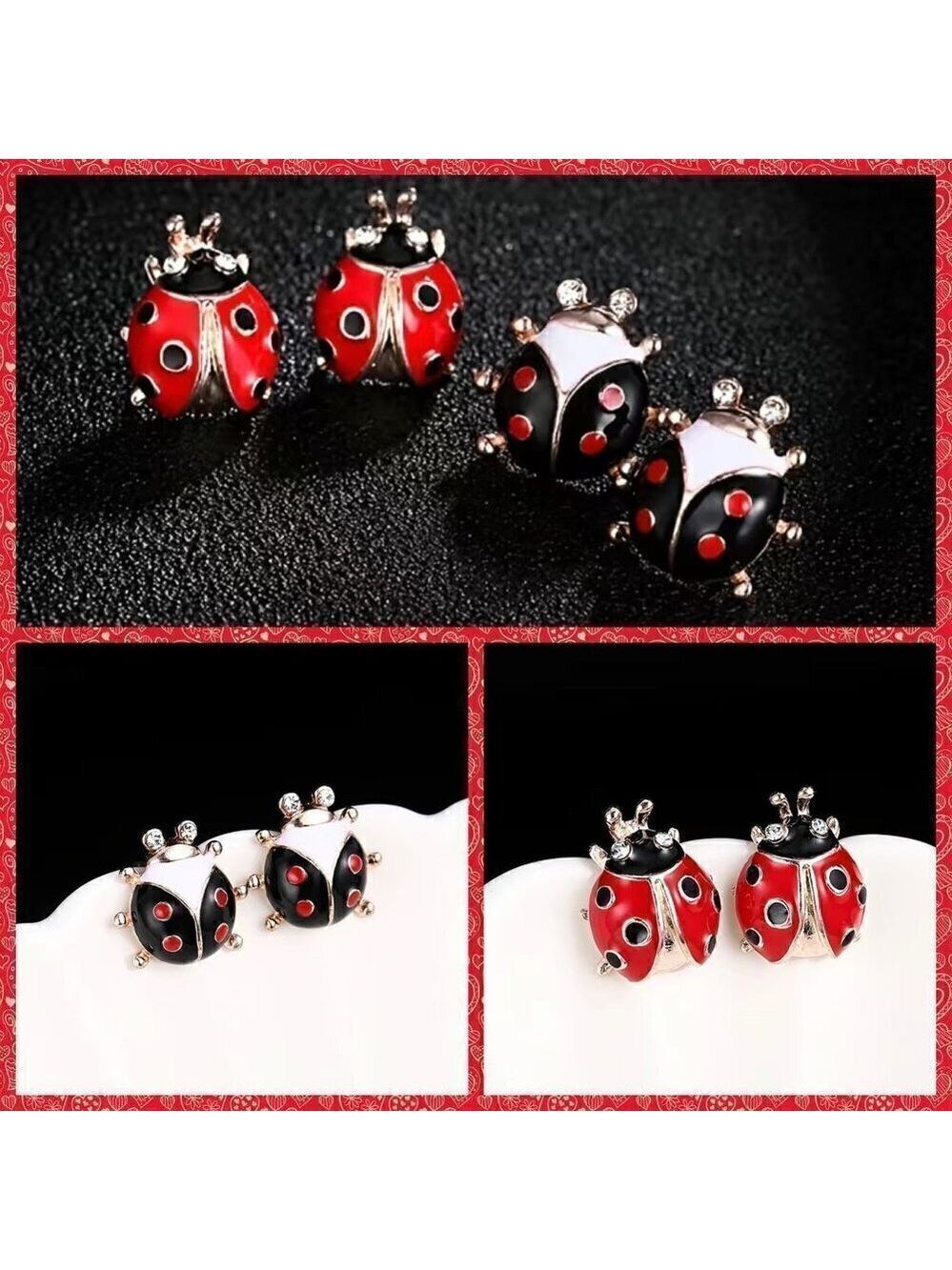 Lady Bug Stud Earrings #1148